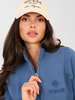 Brudnoniebieska dresowa bluza ze stójką NATURAL SIDE