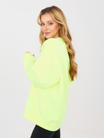Fluo žlutá dámská oversized mikina s zateplením.