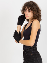 Hurtownia Czarne damskie rękawiczki zimowe