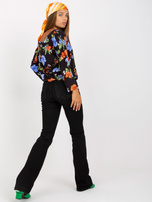 Hurt Ciemnogranatowa bluzka z nadrukiem bawełniana RUE PARIS 