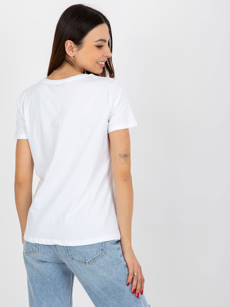 Hurt Biało-zielony t-shirt z nadrukiem gwiazdy BASIC FEEL GOOD