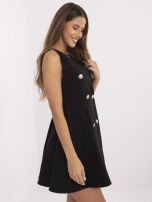 Czarna mini sukienka w stylu marynarki