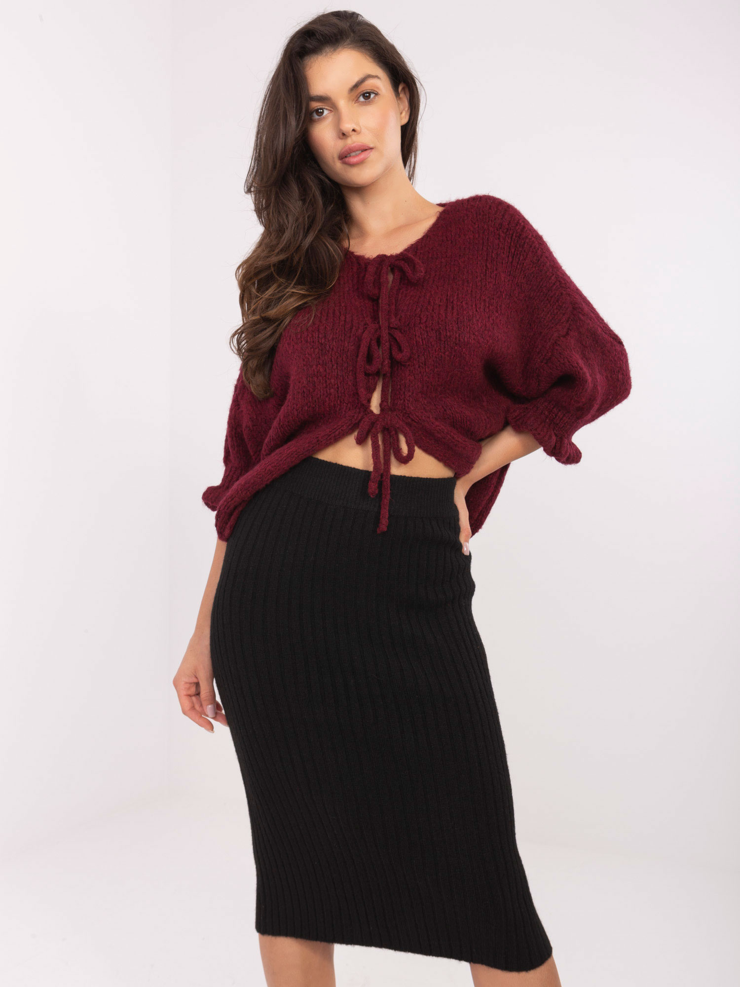 Sweter bordowy