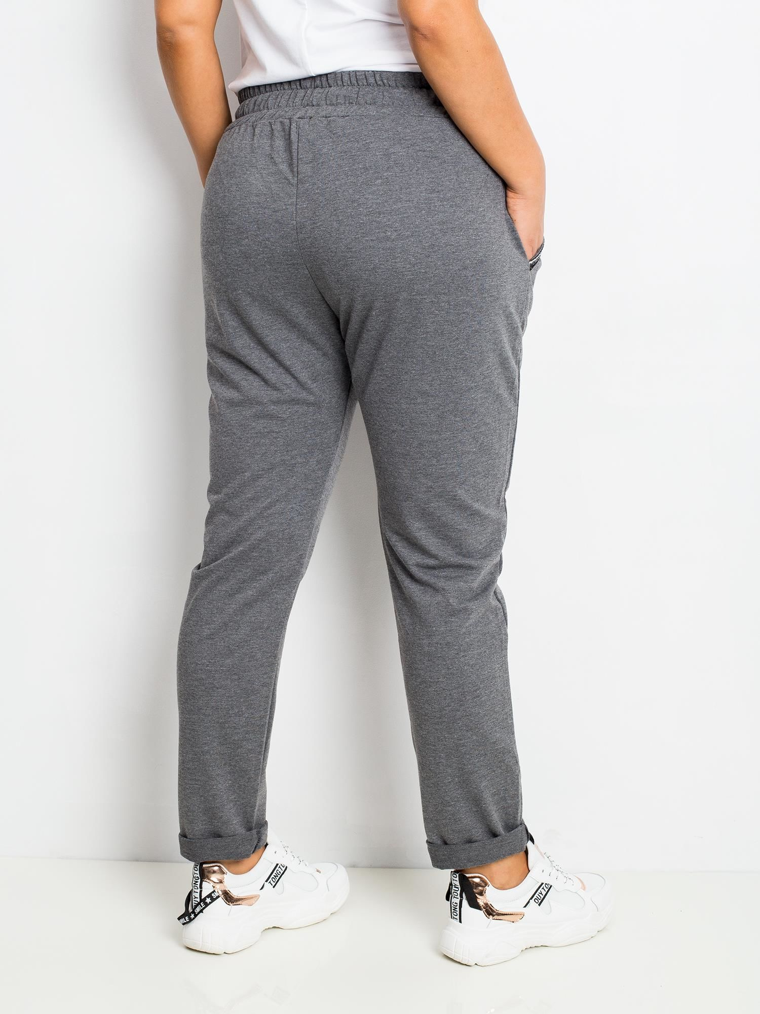 Temno sivi hlače plus size Savage.