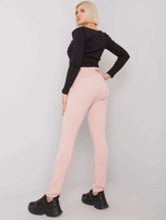 Brudnoróżowe damskie spodnie dresowe Leeds