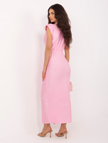 Helles rosa Abendkleid ohne Ärmel RUE PARIS
