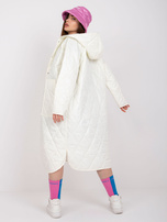 Ecru długa kurtka z pikowaniem Maule RUE PARIS