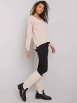 Beżowa bluzka z długim rękawem Alexie RUE PARIS