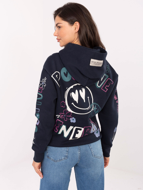 Granatowa bluza z napisami SUBLEVEL