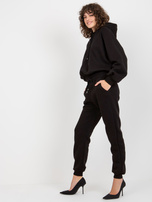 Hurt Czarny damski dresowy komplet basic ze spodniami