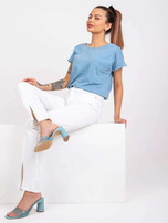Jasnoniebieski t-shirt damski basic Ventura