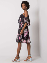 Czarna sukienka w kwiaty Nerissa OCH BELLA