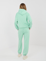 Pastelowy zielony dresowy komplet z nadrukiem RUE PARIS 