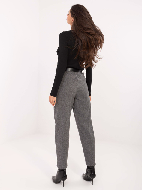 Ciemnoszare eleganckie spodnie z nogawką 7/8 RUE PARIS