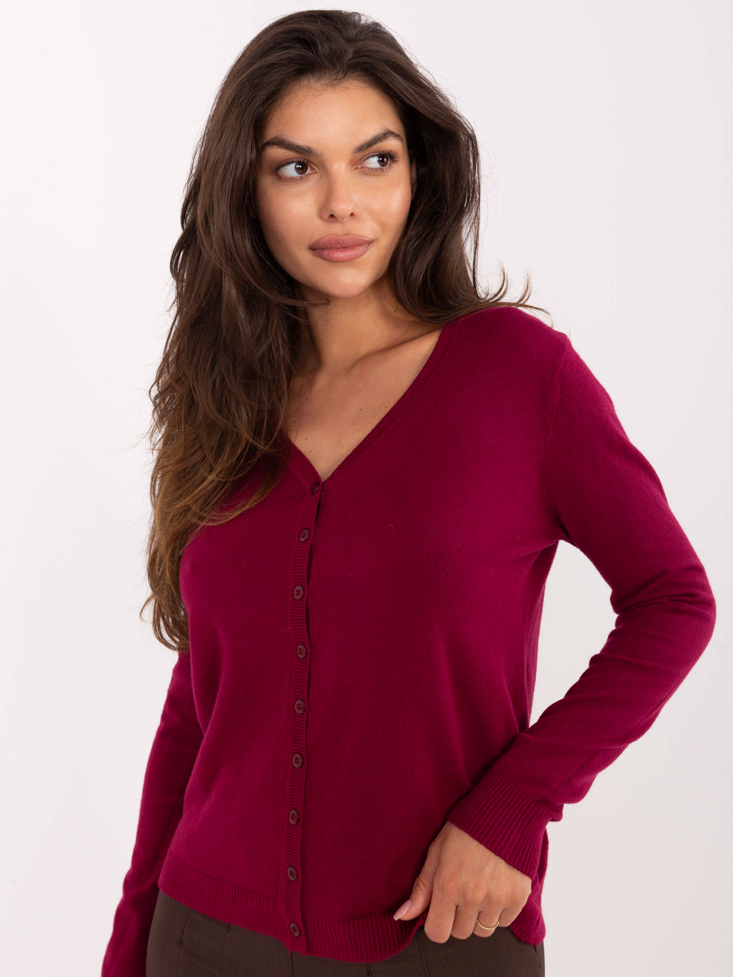 Sweter bordowy