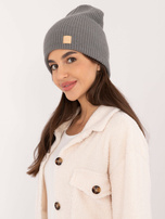 Hurt Ciemnoszara damska czapka zimowa RUE PARIS