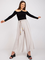 Jasnobeżowe spodnie palazzo z wiskozy Surie OCH BELLA