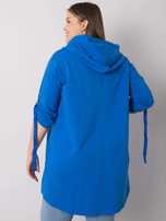 Ciemnoniebieska bluza plus size na suwak Zurich