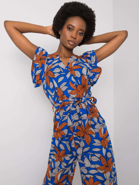 Ciemnoniebieski kombinezon we wzory Casja