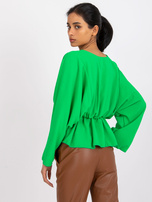 Jasnozielona bluzka damska z szerokimi rękawami Raquela