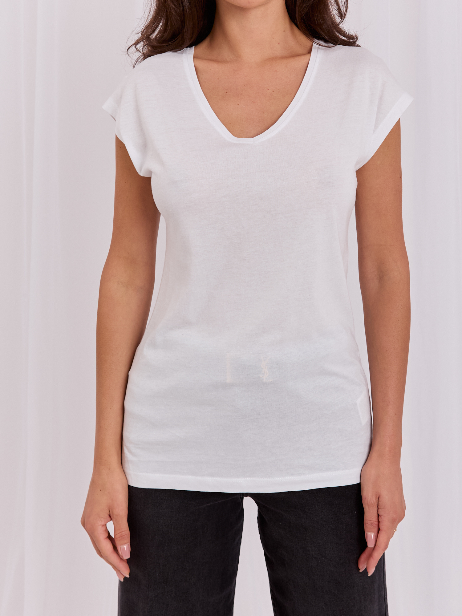 Weißes Damen-T-Shirt mit Modalanteil SUBLEVEL.