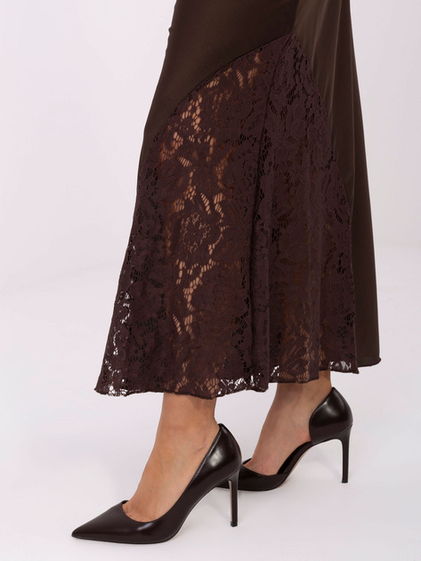 Ciemnobrązowa spódnica z wysokim stanem RUE PARIS