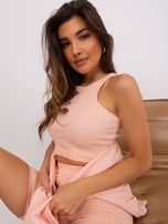 Hurtownia Brzoskwiniowy komplet damski trzyczęściowy