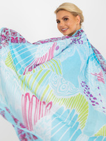 Hurt Jasnoniebieska chusta damska we wzory