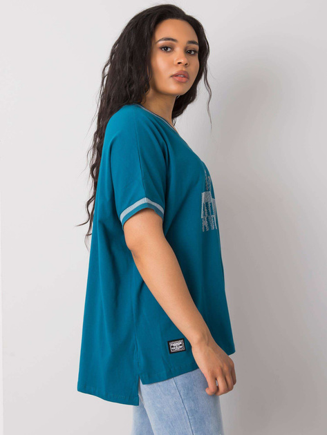 Morska bluzka plus size z aplikacją Billi