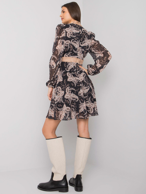 Czarna sukienka damska we wzory Lauderhill