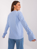 Wholesale Light Blue Classic Sweater with Cotton