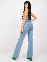 Niebieskie jeansy z wysokim stanem Seville