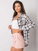 Brudnoróżowe szorty z paskiem Mabinty