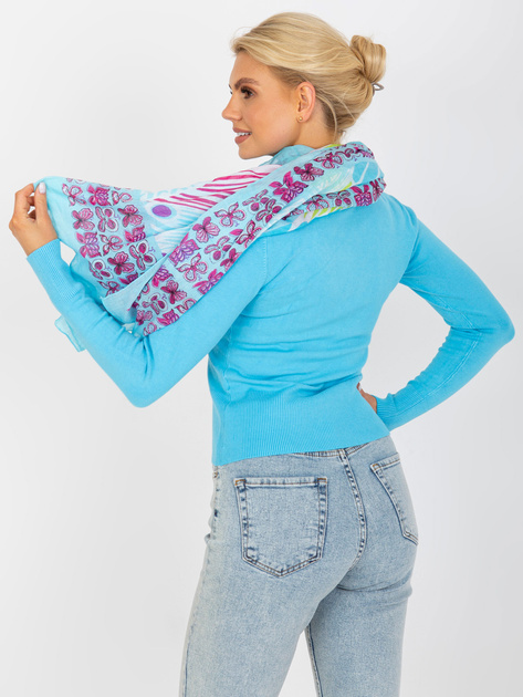 Hurt Jasnoniebieska chusta damska we wzory