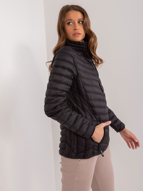 Hurtownia Czarna kurtka damska z pikowaniem SUBLEVEL
