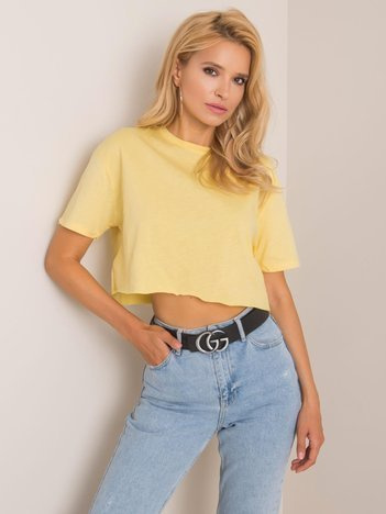 Jasnożółty t-shirt Vicky RUE PARIS