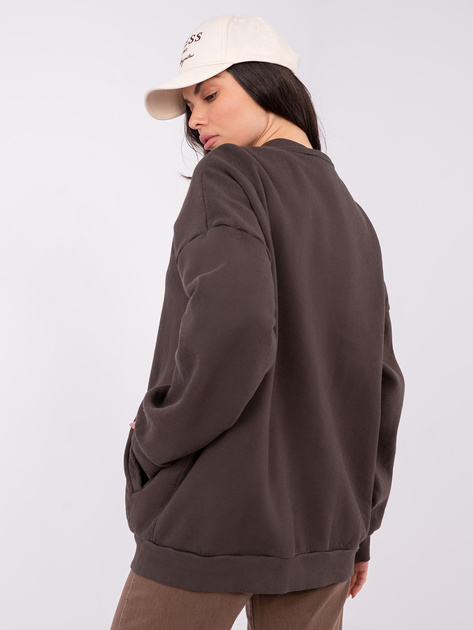 Czekoladowa rozpinana bluza z kieszeniami