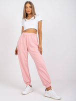 Różowe spodnie dresowe z wysokim stanem June 
