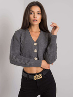 Ciemnoszary sweter rozpinany Aristide RUE PARIS