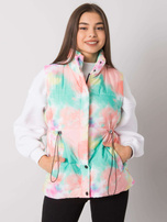 Zielono-pomarańczowa kamizelka ze ściągaczami Loie