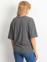 Dark Grey Melange Blouse Celebration