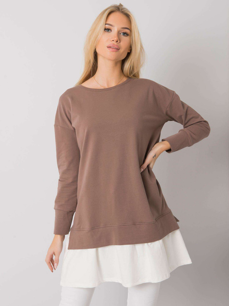 Brązowa tunika bawełniana Brighton RUE PARIS