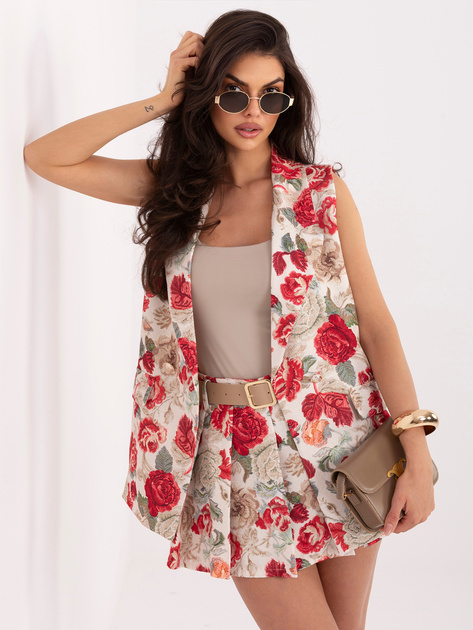 Czerwona elegancka kamizelka od garnituru