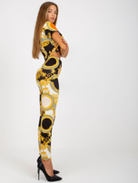 Hurt Czarny dopasowany komplet casualowy z krótkim topem