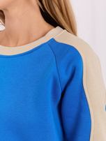 Hurt Blau-beige Basic Sweatshirt aus Baumwolle.