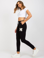 Czarne damskie spodnie dresowe joggery