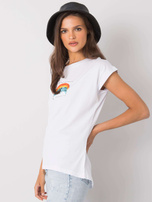 Biały t-shirt z nadrukiem Aloha