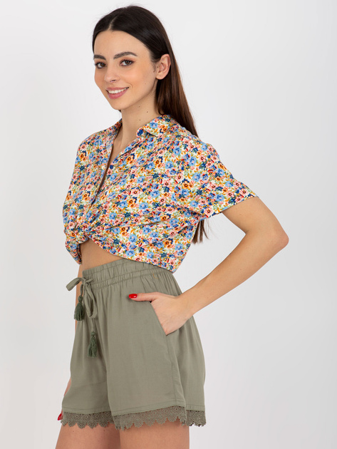 Hurt Khaki zwiewne szorty casualowe z wiązaniem SUBLEVEL