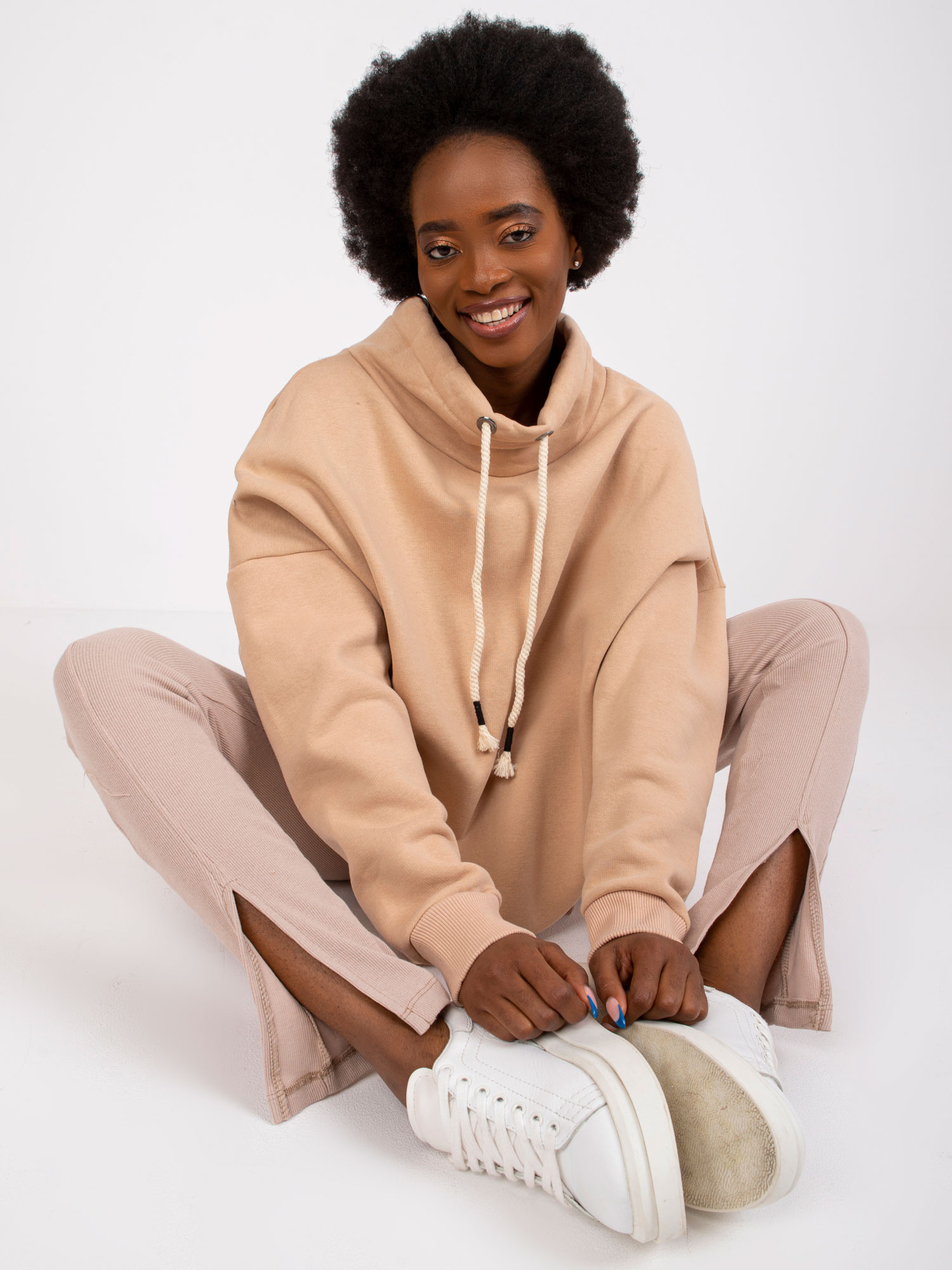 Beige sweatshirt tunic Martil