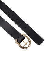 Hurt Czarny pasek damski z klamrą OCH BELLA